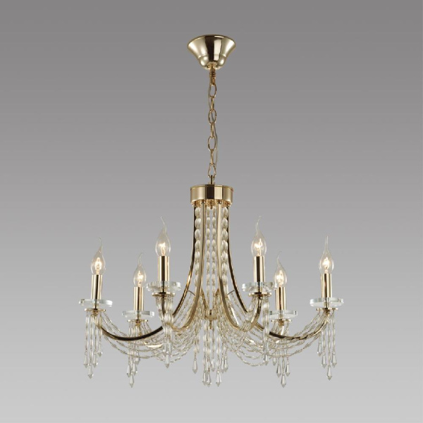 5063/6 CLASSIC ODL24 647 золото/прозрачный/металл/хрусталь Люстра E14 6*40W CAPEL