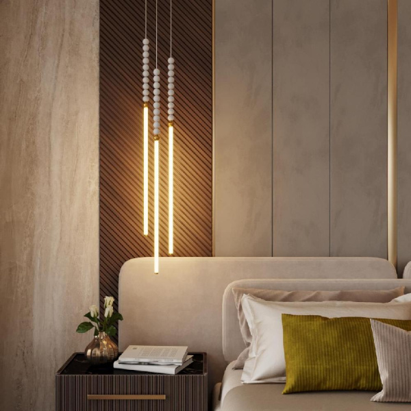 6639/33L HIGHTECH ODL24 291 металл/античная бронза/белые бусы из акрила Подвесной светильник IP 20 LED 33W 3500K 220V MONELLA