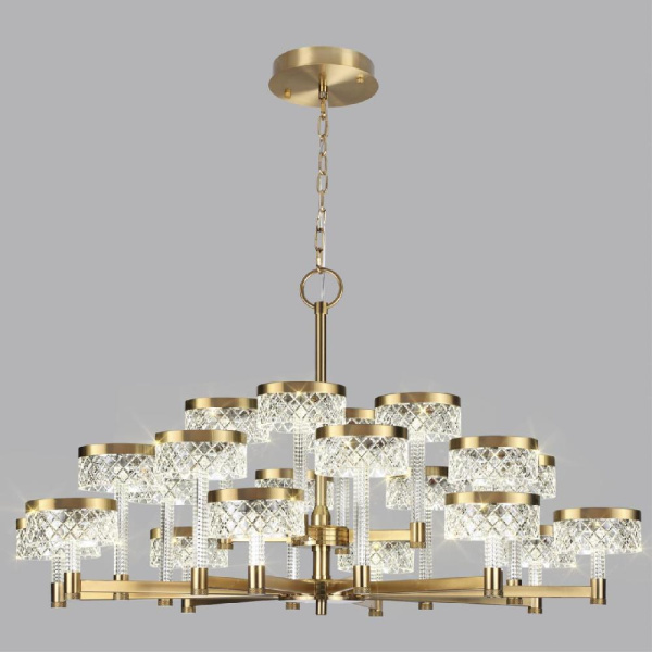 5032/120L L-VISION ODL24 567 античн.бронза/металл/акрил Люстра LED 120W 4000K 9934лм FIVRE