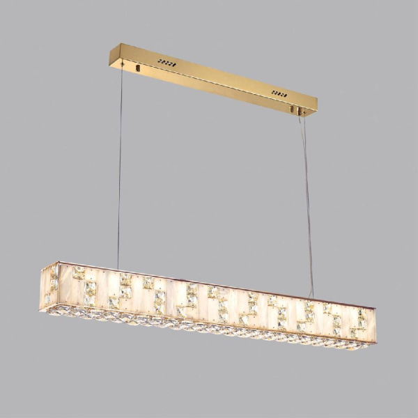 5072/50L HALL ODL24 615 золото/прозрачный/белый/металл/хрусталь/алебастр Подвес LED 50W 3700K CROSSA
