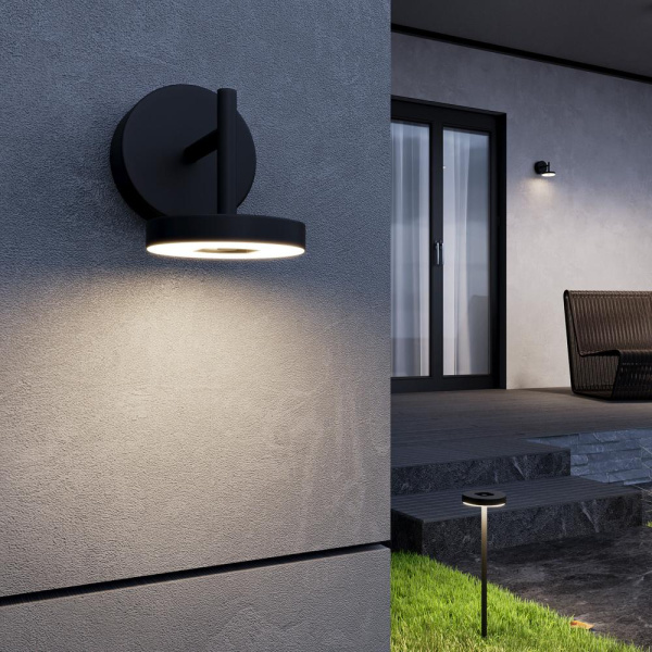 Светильник поворотный садово-парковый светодиодный Verano черный 35185/D черный