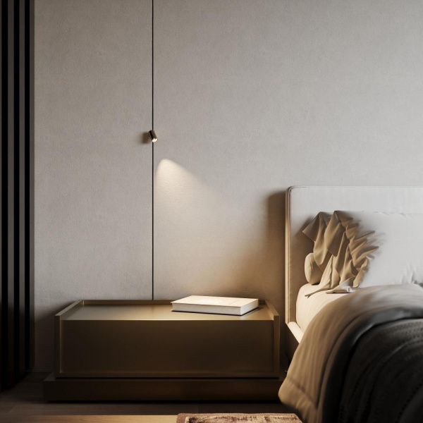 Mini Magnetic Трековый поворотный светильник 5W 3000K латунь/черный 85202/01