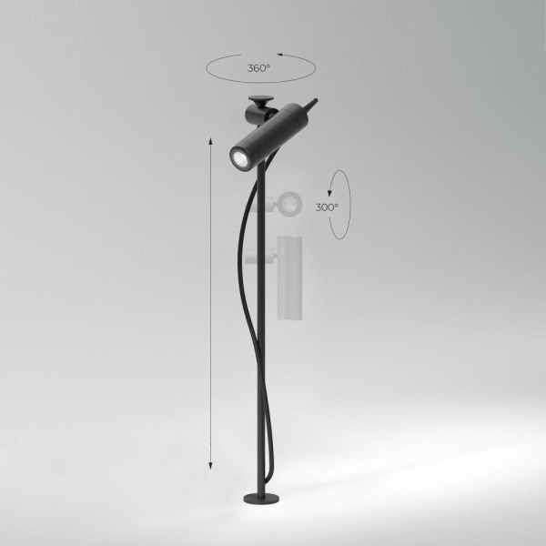 Светильник поворотный садово-парковый светодиодный Covert черный 35173/S черный