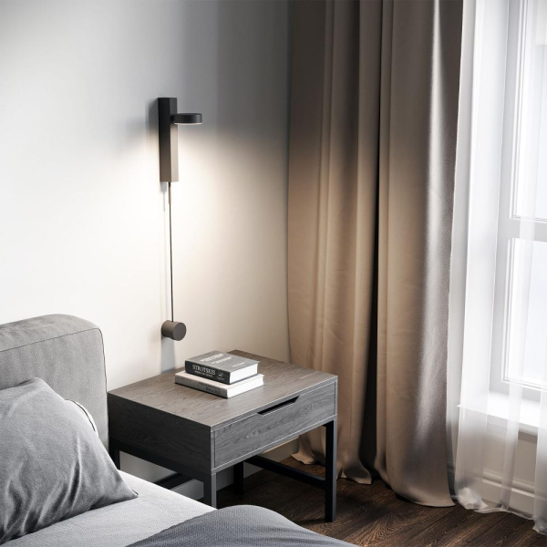 Настенный светодиодный поворотный светильник Orco LED с диммером 40112/LED графит