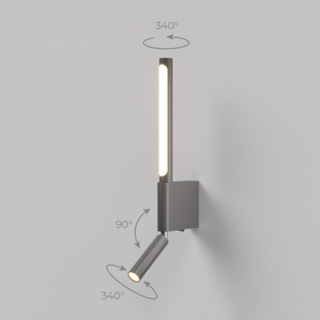 Настенный светодиодный поворотный светильник Sarca LED 3000K 40111/LED графит