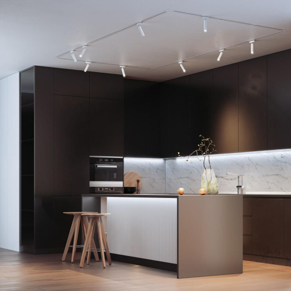 Basic System Трековый поворотный светильник 6W 4000K Pika белый 85110/01