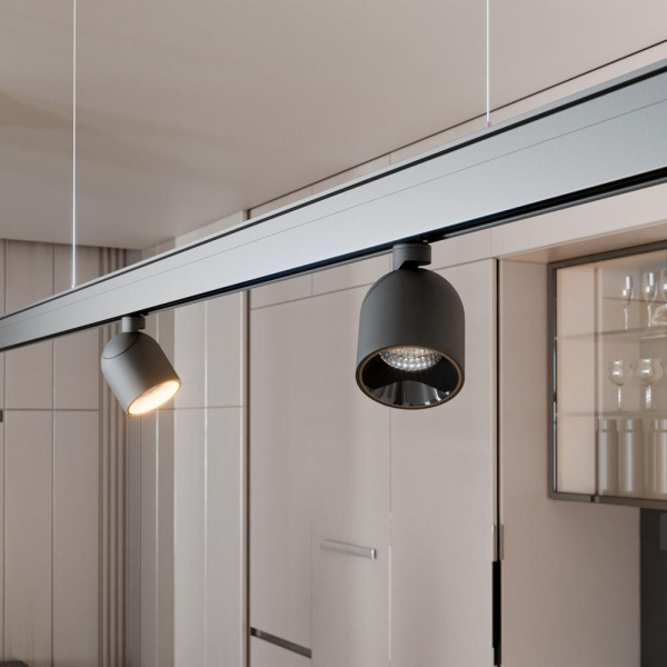 Slim Magnetic Трековый поворотный светильник 12W 4000K Umi (чёрный) 85109/01