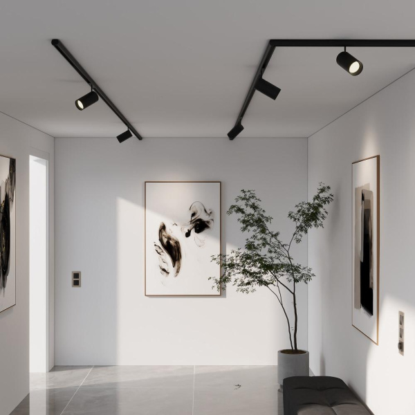 Slim Magnetic Заглушка для шинопровода Round черный 2 шт. 85134/00