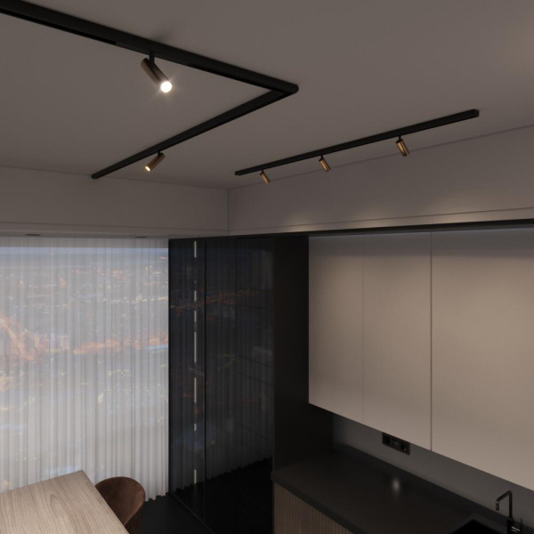 Slim Magnetic Заглушка для шинопровода Round черный 2 шт. 85134/00