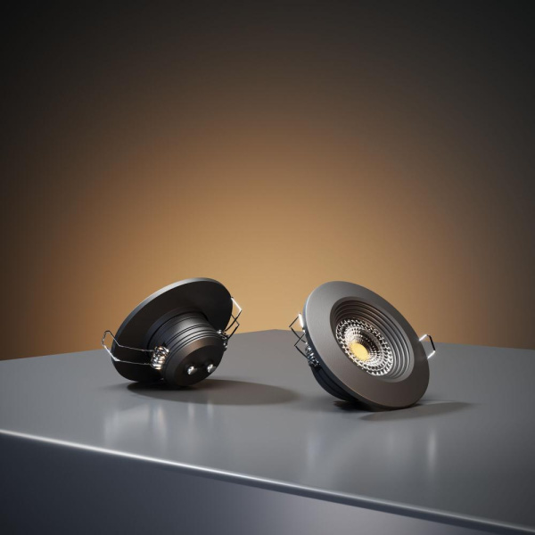 Встраиваемый светодиодный светильник LED 3W 3000K черный 9903 LED