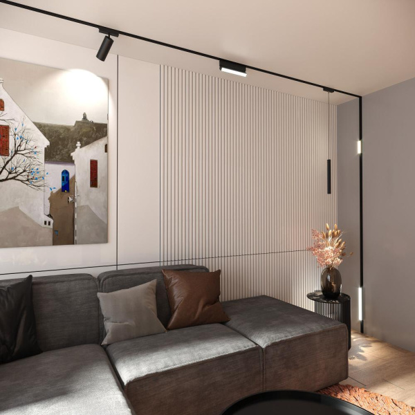 Flat Magnetic Трековый поворотный светильник 18W 4000K Arcos чёрный 85096/01