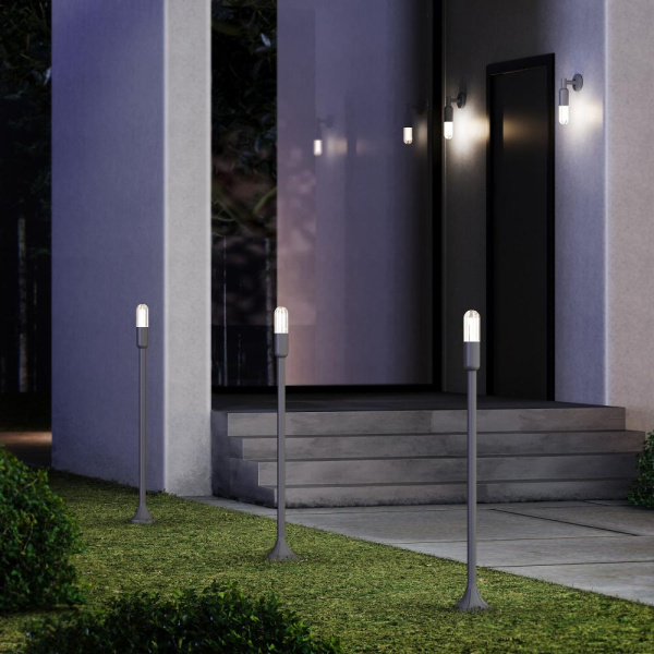 Светильник садово-парковый светодиодный ISIDA серый 35165/F