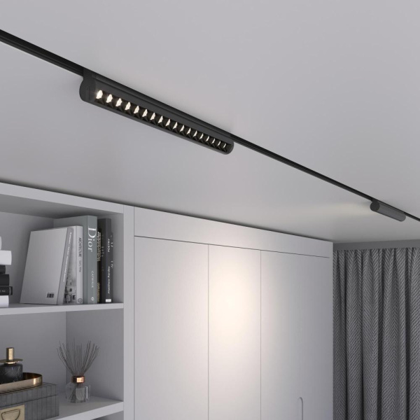 Slim Magnetic Трековый поворотный светильник 18W 4200K Alter чёрный 85050/01