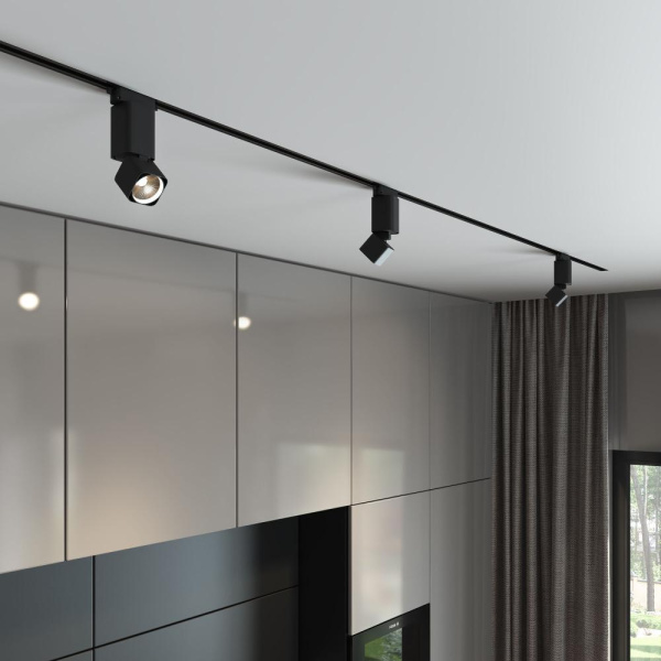 Basic System Трековый поворотный светильник 10W 4200K Cubus черный 85516/01