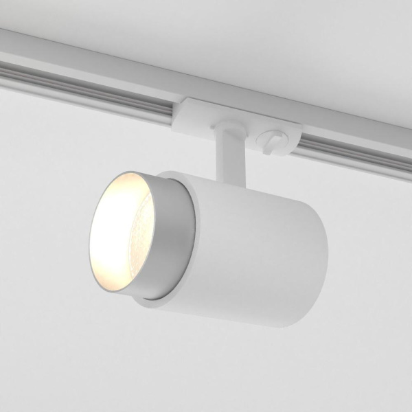Basic System Трековый поворотный светильник 10W 4200K Cors белый/серебро 85513/01