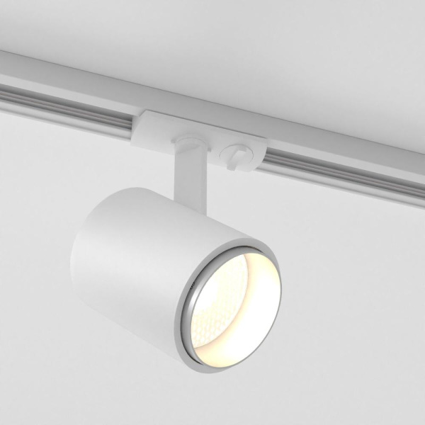 Basic System Трековый поворотный светильник 10W 4200K Cors белый/серебро 85513/01