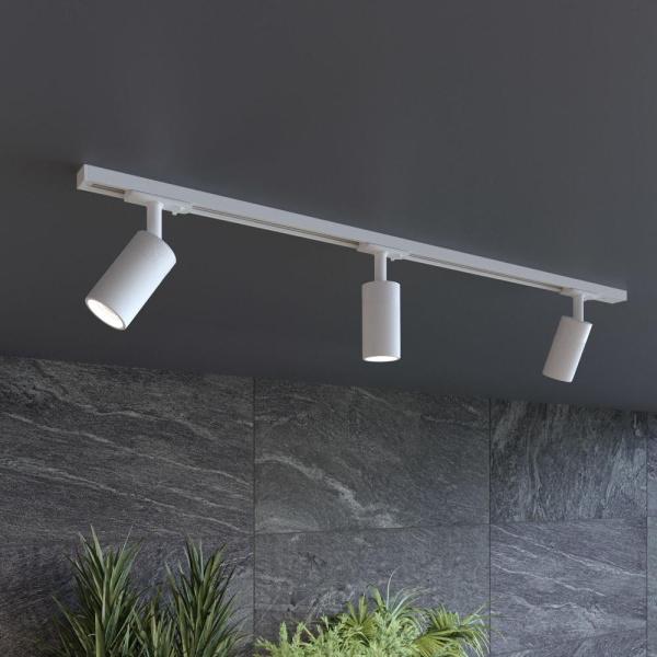 Basic System  Riffe Трековый поворотный светильник 9W 4200K белый однофазный 85512/01