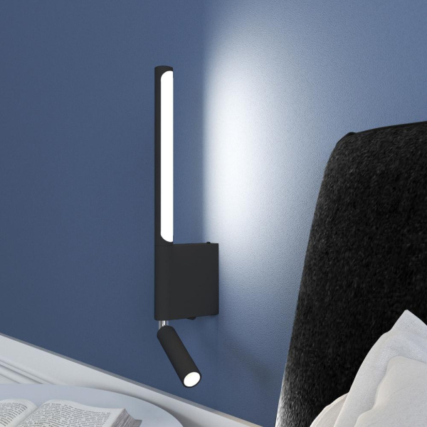 Настенный поворотный светодиодный светильник Sarca LED 3000K 40111/LED черный