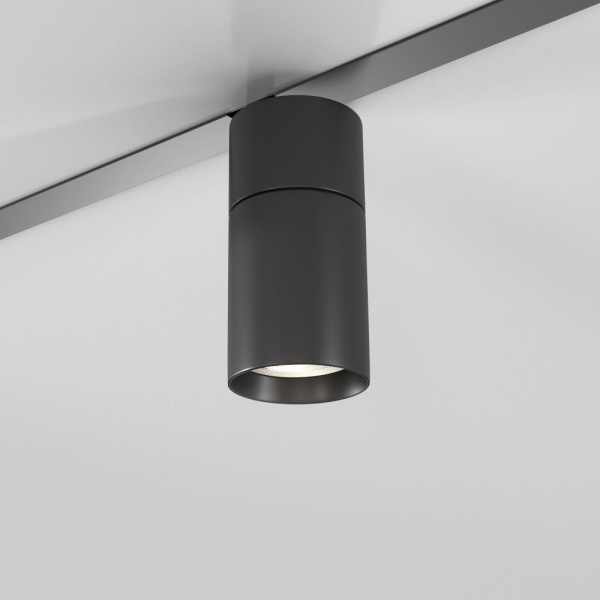 Slim Magnetic Трековый поворотный светильник  R02 12W 4200K черный 85012/01