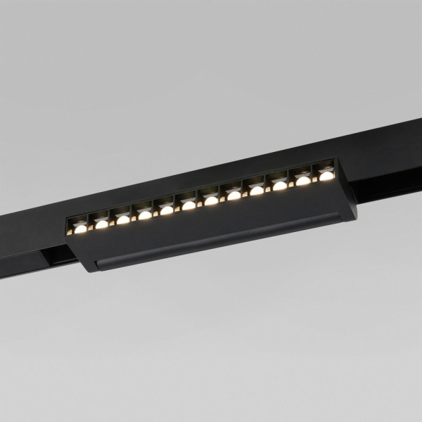 Slim Magnetic Трековый поворотный светильник  HL02 12W 4200K черный 85010/01