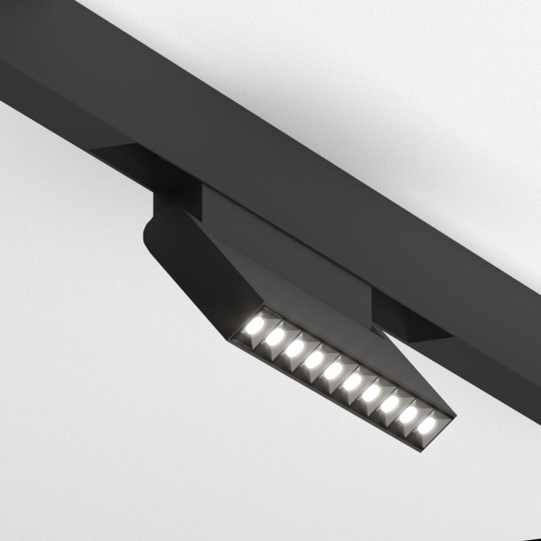 Slim Magnetic Трековый поворотный светильник  HL02 12W 4200K черный 85010/01