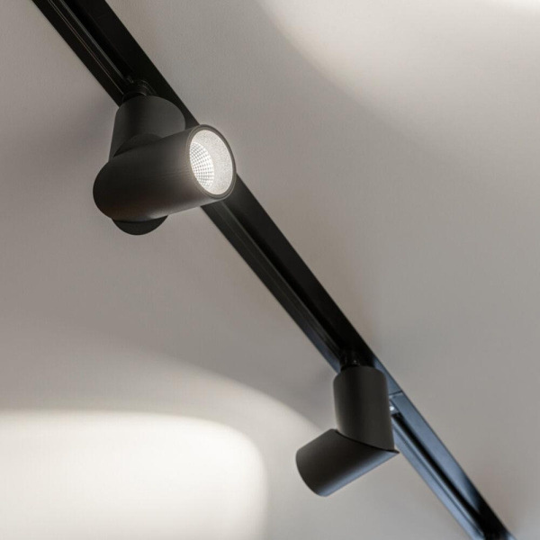 Basic System Встраиваемый шинопровод 1м с вводом питания и заглушкой черный 85082/00