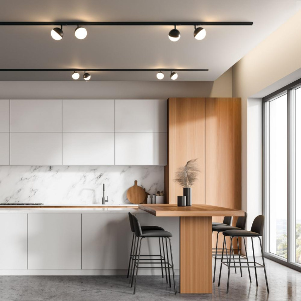 Basic System Трековый поворотный светильник GX53 Glob Черный однофазный MRL 1015