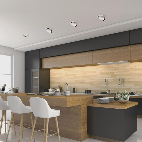 Встраиваемый поворотный светодиодный светильник Pispa 10W 4200K белый матовый 9917 LED