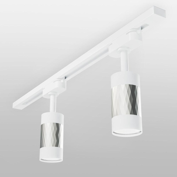 Basic System Трековый поворотный светильник GU10 Mizar Белый/серебро MRL 1007