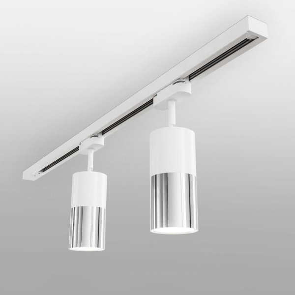 Basic System Трековый поворотный светильник 6W 4200K Avantag Белый матовый/хром LTB27