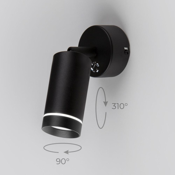 Настенный поворотный светодиодный светильник Glory чёрный MRL LED 1005