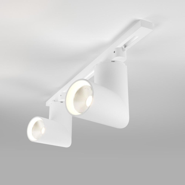 Трековый светодиодный поворотный светильник для однофазного шинопровода Corner Белый 15W 4200K LTB33