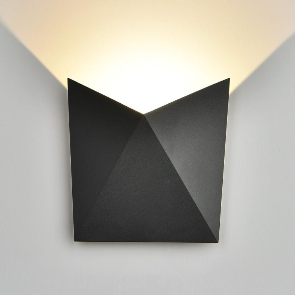 BATTERFLY черный уличный настенный светодиодный светильник 1517 TECHNO