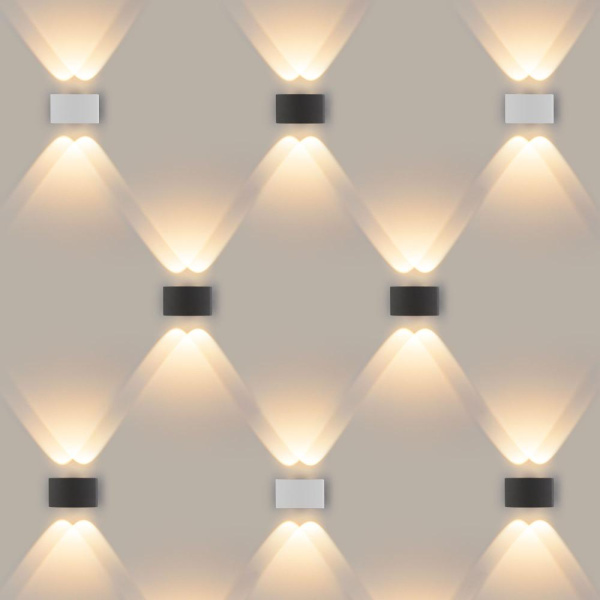 Twinky double серый уличный настенный светодиодный светильник 1555 TECHNO LED