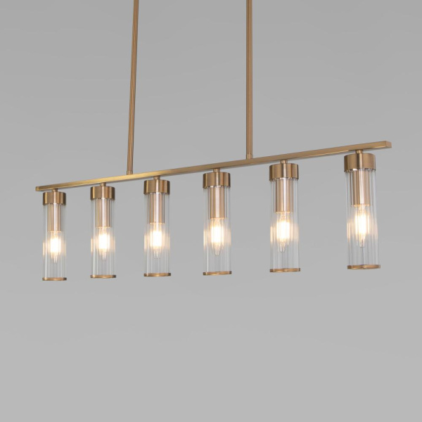 Потолочный светильник со стеклянными плафонами 60166 латунь