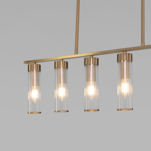 Потолочный светильник со стеклянными плафонами 60166 латунь