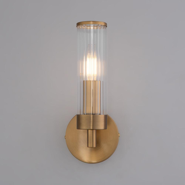 Настенный светильник со стеклянным плафоном 60166/1 латунь