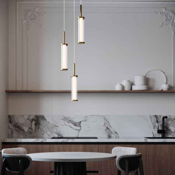 Подвесной светодиодный светильник 50386/3 LED латунь