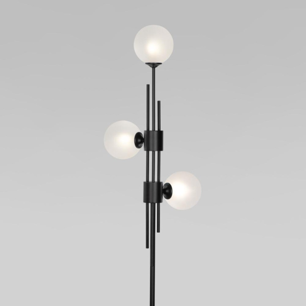 Напольный светильник со стеклянными плафонами 01383/3 черный