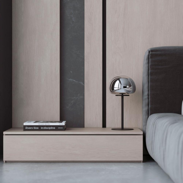 Настольный светодиодный светильник со стеклянным плафоном 90326/1 черный