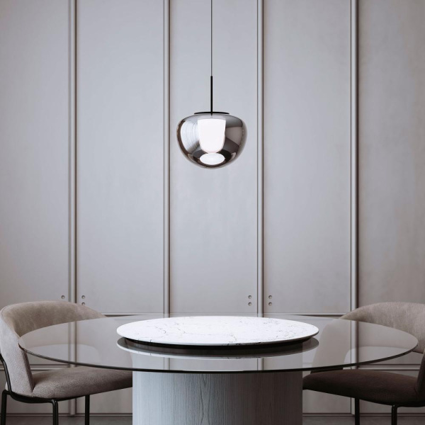 Подвесной светодиодный светильник со стеклянным плафоном 90325/1 черный