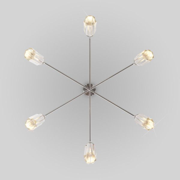 Подвесной светильник с хрусталем 60163/6 никель