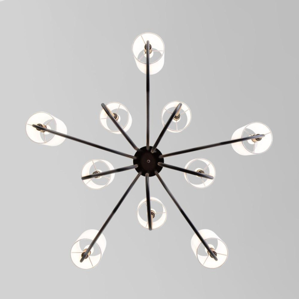 Подвесная люстра с тканевыми абажурами 60164/10 черный