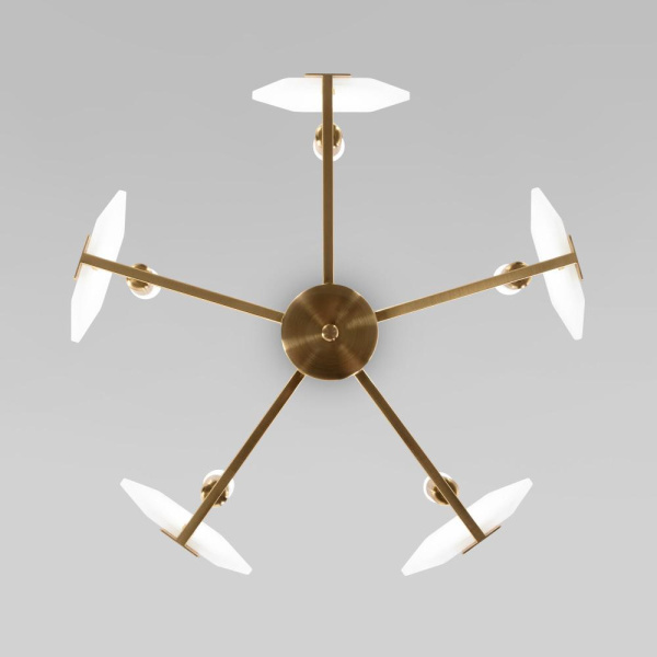 Потолочный светильник с мраморным рассеивателем 60158/5 латунь