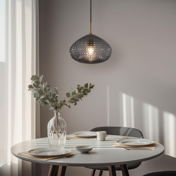 Подвесной светильник со стеклянным плафоном 50263/1 темно-серый