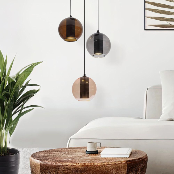 Подвесной светодиодный светильник со стеклянным плафоном 50258/1 LED шоколад