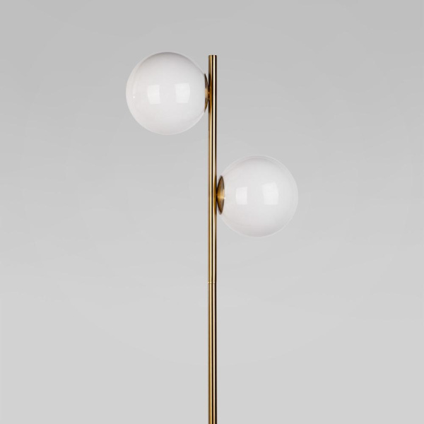 Напольный светильник с мраморным основанием 01158/2 латунь