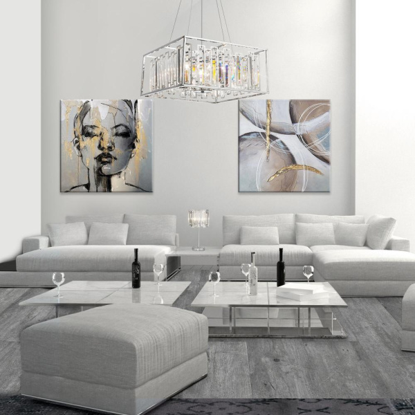 Настольный светильник с хрусталем 01147/1 хром