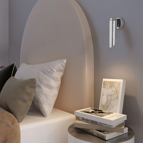 Настенный светильник с металлическим плафоном 40037/1 хром