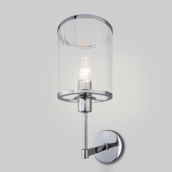 НАСТЕННЫЙ СВЕТИЛЬНИК СО СТЕКЛЯННЫМ ПЛАФОНОМ 60144/1 хром